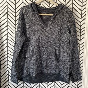 Tangerine Black and Grey Athletic Hooded Sweatshirt XXL